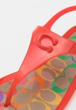 Buy 😉 Coach NATALEE - T-bar 🩴 Sandals - Red Orange 💯 -Coach Sales 04059736fda04d2f9de18ca166ec939e