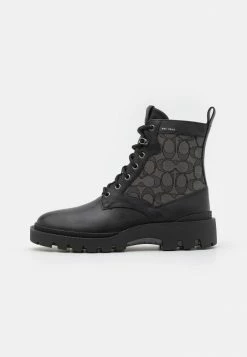 Wholesale ⌛ Coach CITYSOLE SIGNATURE - Lace-up Ankle 🥾 Boots - Black 🥰