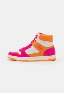 Best Pirce ❤️ Coach High-top Trainers - Bright Fuchsia/chalk ❤️