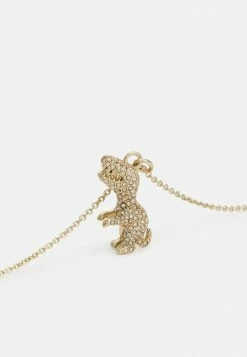 Top 10 👏 Coach PAVE REXY PENDANT NECKLACE - Necklace - Gold-coloured ⌛ -Coach Sales 18c958b86c96450f9b40775cd33543d8
