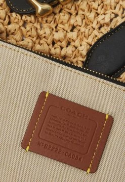 Coupon 🛒 Coach SMALL POPCORN TEXTURE TOTE SET - 👜 Handbag - Natural/black ✔️ -Coach Sales 1df07cb0d22d485b87f3b69b028beb78