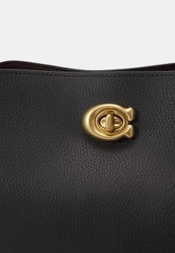 Cheapest 🎉 Coach POLISHED PEBBLE WILLOW SHOULDER BAG - 👜 Handbag - Black ✨ -Coach Sales 20c0dea5a6b7474ba351b86e1b72fc82