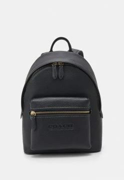 New ⭐ Coach POLISHED PEBBLE CHARTER 🎒 BACKPACK - Rucksack - Black ✔️