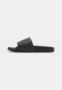 Brand new 🛒 Coach SIGNATURE 🧥 COATEDPOOL SLIDE - Mules - Charcoal 😀