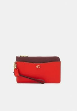 Brand new 🛒 Coach COLORBLOCK ZIP WRISTLET - Wallet - Red Orange Multi 👍