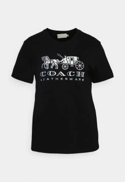 Promo 🌟 Coach EVERGREEN HORSE AND CARRIAGE TEE - Print T-shirt - Black 🥰 -Coach Sales 3909e968ed3e48c386a90c4ee2b7aa3f