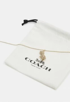 Top 10 👏 Coach PAVE REXY PENDANT NECKLACE - Necklace - Gold-coloured ⌛ -Coach Sales 3bd07a5d5d2248068fd8664a5a1a74ca