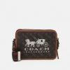Best Sale 🔔 Coach CHARTER CROSSBODY HORSE AND CARRIAGE 🧥 COATED - Across Body Bag - Truffle/chalk 🧨