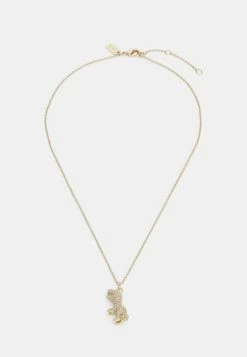 Top 10 👏 Coach PAVE REXY PENDANT NECKLACE - Necklace - Gold-coloured ⌛