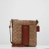 Best Pirce 😀 Coach MESSENGER CROSSBODY SIGNATURE - Across Body Bag - Tan Rust 😍