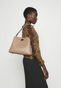 Best deal 🧨 Coach POLISHED WILLOW SHOULDER BAG ADJUSTABLE - 👜 Handbag - Taupe/multi ❤️