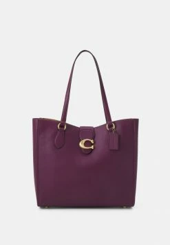 Hot Sale 👏 Coach THEO TOTE - Tote Bag - Deep Berry ❤️