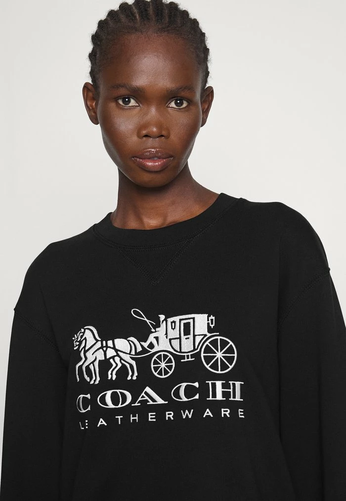 New 🤩 Coach EVERGREEN HORSE AND CARRIAGE CREWNECK - Sweatshirt - Black 🥰 5 New 🤩 Coach EVERGREEN HORSE AND CARRIAGE CREWNECK - Sweatshirt - Black 🥰 - Image 5
