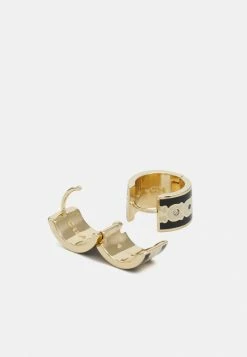 Cheap 🌟 Coach HOOP EARRINGS - Earrings - Gold-coloured/black ✨ -Coach Sales 5f563c0021e54328ada162195e1eb1ed