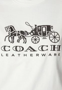 Flash Sale 🎉 Coach EVERGREEN HORSE CARRIAGE - Basic T-shirt - White ⭐ -Coach Sales 637d27338ad543f78e486db49307a308
