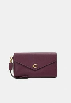 Best Pirce 🔥 Coach CROSSGRAIN WRISTLET - Clutch - Deep Berry 👏