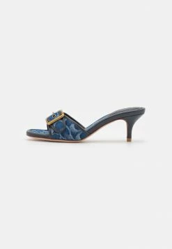 Top 10 ⭐ Coach MARGOT - Heeled Mules - Denim ✔️ -Coach Sales 6834fece207f448fa008ddf13e4c2230
