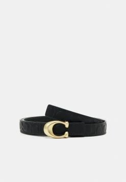 Cheapest 🎉 Coach SCULPTED EMBOSSED BELT - Belt - Black 👏