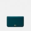 Brand new ❤️ Coach SLIM CARD CASE - Business Card Holder - Deep Turquoise 🔥