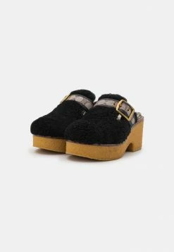 Cheapest 🔔 Coach DYLAN SHEARLING - Heeled Mules - Black/oak 😀 -Coach Sales 7773eefee73145e5934f1406e72c2a8f