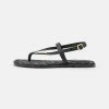 Discount 😍 Coach JOSIE RECYCLED - T-bar 🩴 Sandals - Black 🛒