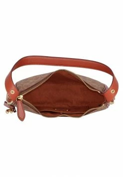 Outlet 🤩 Coach 🧥 COATED CANVAS SIGNATURE LUNA SHOULDER BAG - 👜 Handbag - B4/tan Rust 😀 -Coach Sales 7fe3e7a34ca449c897336f37d7096854