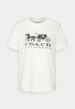 Flash Sale 🎉 Coach EVERGREEN HORSE CARRIAGE - Basic T-shirt - White ⭐ -Coach Sales 83452273b8b64ce3848fa92eebd34a01