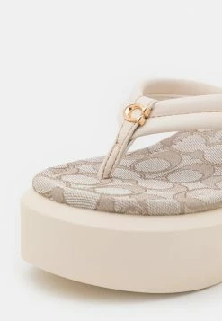 Best deal ⌛ Coach FRANKI - T-bar 🩴 Sandals - Chalk 🎉 -Coach Sales 863fd6a4c5ca4f139b36d48f9c72cef5