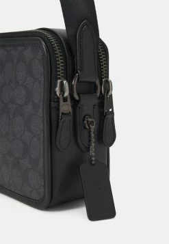 Coupon 👏 Coach CHARTER CROSSBODY SIGNATURE 🧥 COATED UNISEX - Across Body Bag - Mottled Dark Grey 🔥 -Coach Sales 875c3736f5504d7bb9388719bd46bc5b