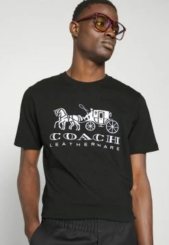 Discount 🌟 Coach EVERGREEN HORSE AND CARRIAGE - Print T-shirt - Black 🥰 -Coach Sales 87dbb5a5b8004fe7a604633e9dc29d85