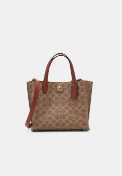 New 🔥 Coach SIGNATURE WILLOW TOTE - 👜 Handbag - Tan Rust ⭐