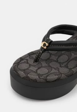 Deals ⌛ Coach FRANKI - T-bar 🩴 Sandals - Black 🔔 -Coach Sales 98e9f26a0ee74f27a7f9051aec89f753