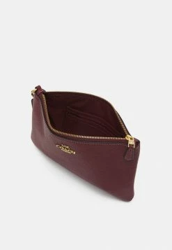 Best Pirce 🧨 Coach POLISHED PEBBLE SMALL WRISTLET - Clutch - Wine 🤩 -Coach Sales 99a18c244e6b4feab2f00df918706a50