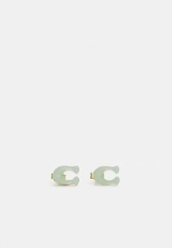 Buy 👍 Coach STUD EARRINGS - Earrings - Green ⌛
