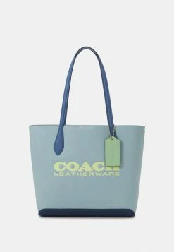 Outlet 😍 Coach COLORBLOCK KIA TOTE - 👜 Handbag - Aqua Multi 🤩