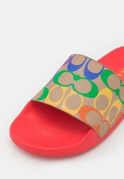 Best Sale ⌛ Coach UDELE RAINBOW SLIDE - Mules - Tan/multi-colored/pop Red/miami Red 👏 -Coach Sales b998fa1a6c8c4f348821c6e5ba712b9a