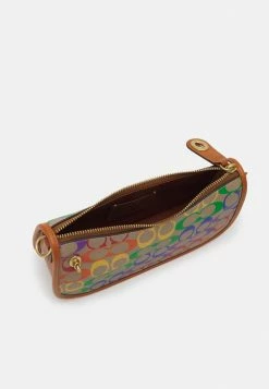 Best Pirce 🤩 Coach PRIDE 🧥 COATED SIGNATURE SWINGER - 👜 Handbag - Tan Hazelnut/multi ✔️ -Coach Sales bae32ebc852d499aa5134c356dbf3900