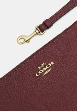 Best Pirce 🧨 Coach POLISHED PEBBLE SMALL WRISTLET - Clutch - Wine 🤩 -Coach Sales c4045d9f5937409fad5b6248a166860a