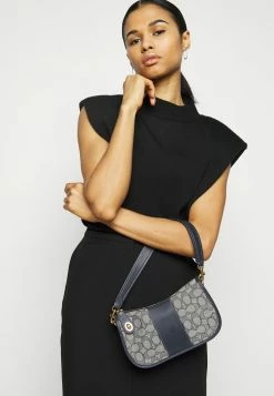 Cheapest ⭐ Coach SIGNATURE SWINGER - 👜 Handbag - Navy Midnight Navy ❤️