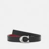 Cheap 🧨 Coach SCULPTED REVERSIBLE BELT - Belt - Black/red 🎉