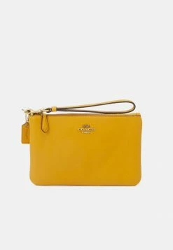 Hot Sale 👏 Coach POLISHED SMALL WRISTLET - Clutch - Buttercup 🎁