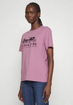 Deals 🎉 Coach EVERGREEN HORSE AND CARRIAGE TEE - Basic T-shirt - Violet Orchid ✔️