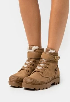 Discount 😍 Coach TROOPER MID TOP BOOT - Lace-up Ankle 🥾 Boots - Coconut/natural 😀