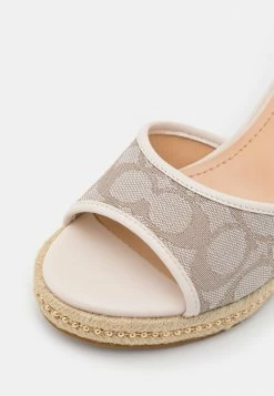 Buy 🌟 Coach PAGE WEDGE - Platform 🩴 Sandals - Stone/chalk ✨ -Coach Sales e3f803da1f1848fd96992b164fffaab7