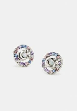Wholesale 🎁 Coach STUD EARRINGS - Earrings - Silver-coloured/blue Multi 👍 -Coach Sales e4b9cbb4301d4c9c96472034de40a1eb