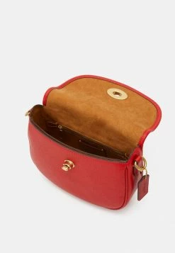 New 🔔 Coach POLISHED PEBBLE WILLOW SADDLE BAG - Across Body Bag - Sport Red ⌛ -Coach Sales e613e9f1fc9e48249d41e04e2f68b605
