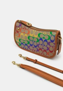 Best Pirce 🤩 Coach PRIDE 🧥 COATED SIGNATURE SWINGER - 👜 Handbag - Tan Hazelnut/multi ✔️ -Coach Sales e68e18f2af20488e921030e086ecc68d