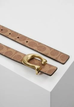 Best Sale 🌟 Coach SCULPTED 🧥 COATED REVERSIBLE SIGNATURE BELT - Belt - Tan/rust 😍 -Coach Sales ebc484dc39e9423fb5882693fd55ed6b