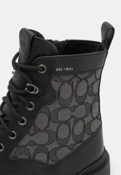 Wholesale ⌛ Coach CITYSOLE SIGNATURE - Lace-up Ankle 🥾 Boots - Black 🥰 -Coach Sales ec687aaa6ac54972a7081b832a52b7ee