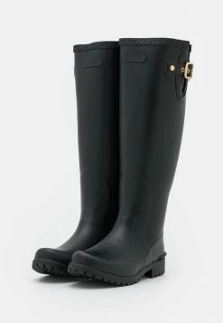 Best deal ⌛ Coach RILEY RAIN BOOT - Wellies - Black 😉 -Coach Sales f08adb89127c4abf9a541616b11fb7a8